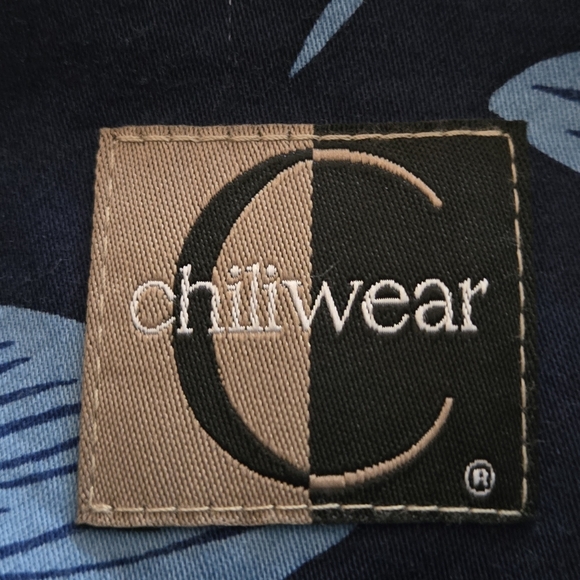 Chiliwear Ole Miss Blue Floral Men's Hawaiian Shirt Short Sleeve Est. Size XL - Picture 6 of 12